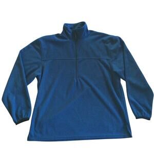 NorticTrack Vintage Blue 1/4 Zip Made in Usa Pullover Sz L